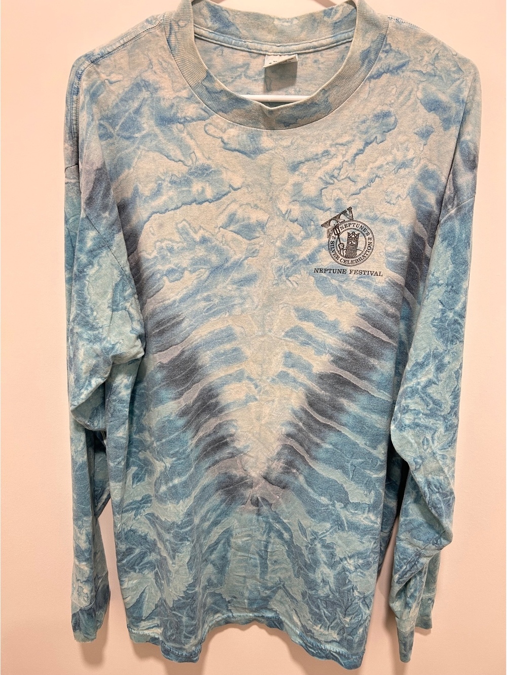 Neptune Festival Tie-Dye Long Sleeve Shirt Silver Celebration 1998